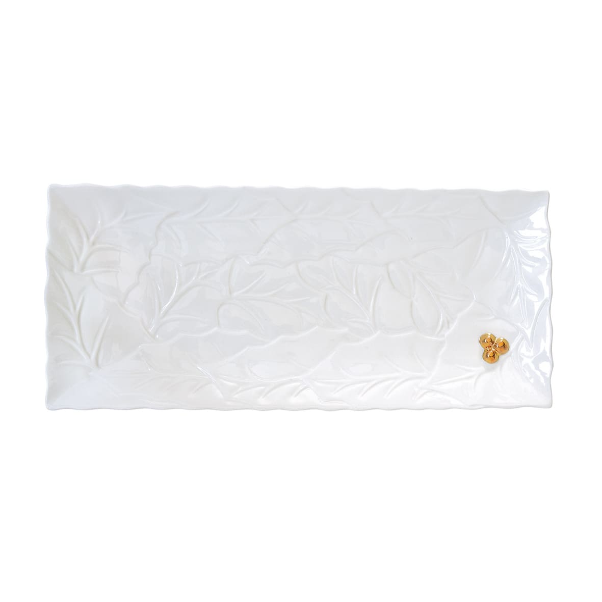 Porselen Servis Tabağı 37,0x16,5 cm - Beyaz